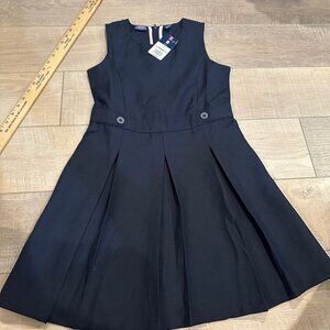 IZOD GIRLS NAVY BLUE JUMPER UNIFORM DRESS SIZE 12 NEW